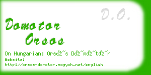 domotor orsos business card